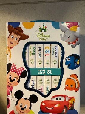Disney Baby Blue Multi-Character 12-Board Book Set